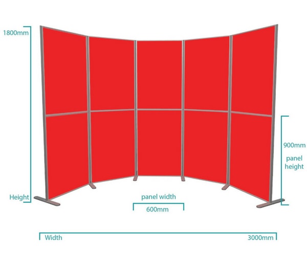 10 Panel lightweight pole and panel kit portrait dimensions