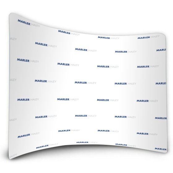 Step and Repeat Curved Fabric Backwall
