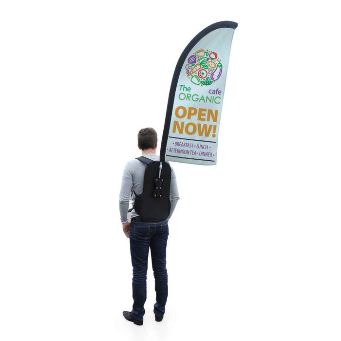 Feather Promotional Backpack Street Flag