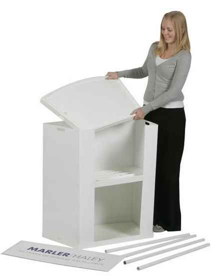 Modesko plain white counter and header