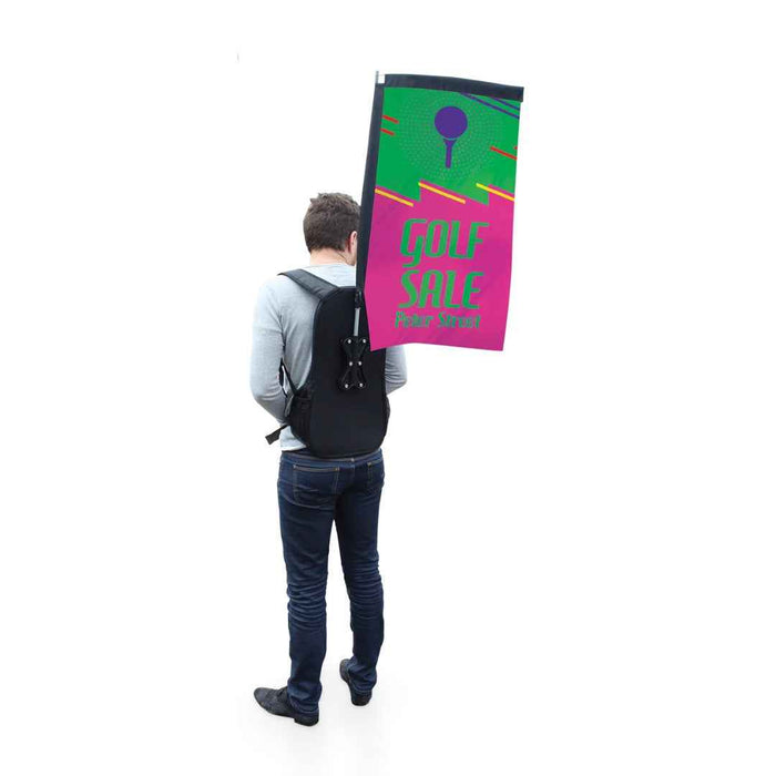 Rectangular Promotional Backpack Street Flag