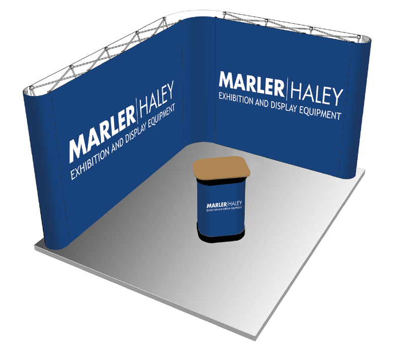 Large L Shaped Pop Up System