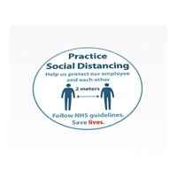 Floor Stickers - Circle 300mm (pack of 12)