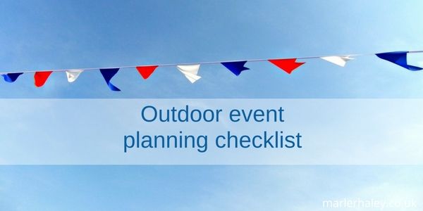 Outdoor event planning checklist