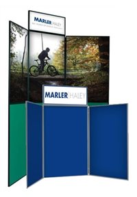 Sherr 3 Panel Trade Show Presentation Board, 72 X 35.3 Inches Tri Fold Display Board, Black Single Sided Tabletop Display, Folding Panel For Trade Show Table Top - View #6