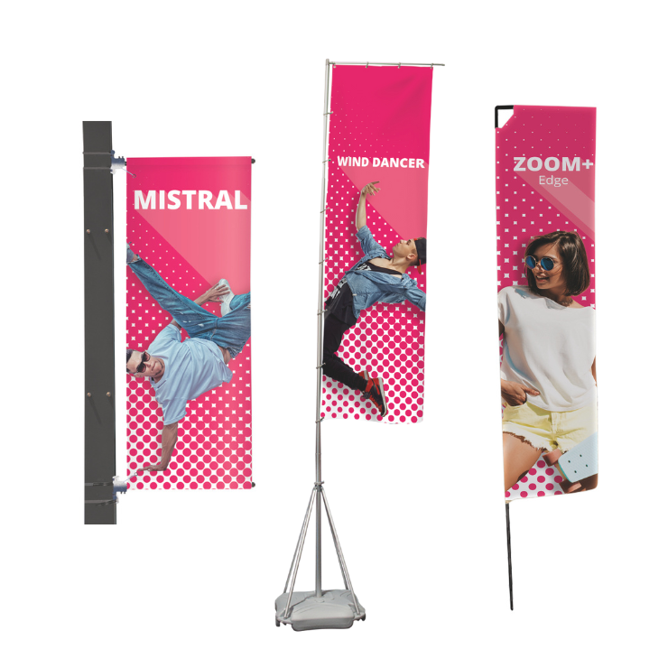 Rectangular Outdoor Flags – Custom Printed | Marler Haley