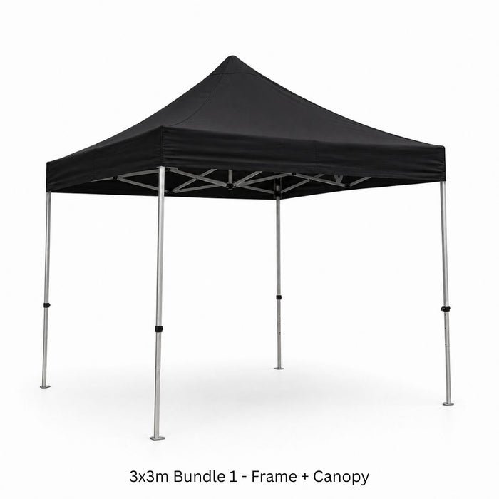 3x3m Plain Pop-Up Gazebo  – Black or White