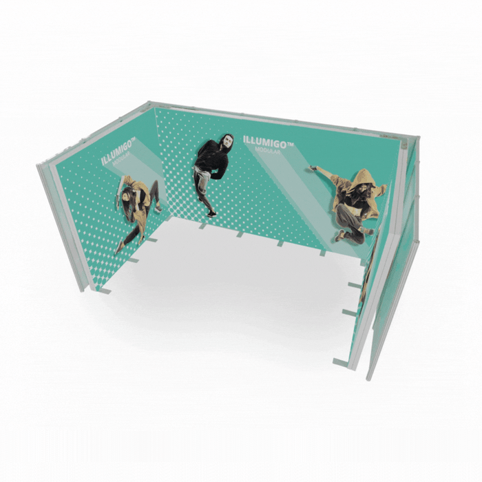 3x5m iLLUMiGO™ LED Lightbox Modular Exhibition Stand Shell Scheme