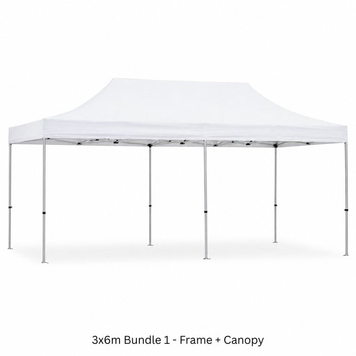 3x6m Plain Pop-Up Gazebo  – Black or White