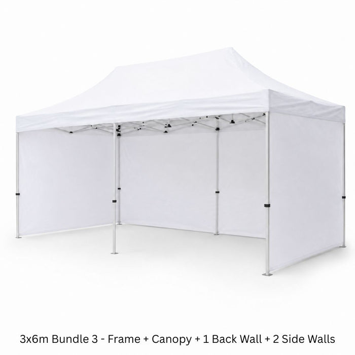 3x6m Plain Pop-Up Gazebo  – Black or White