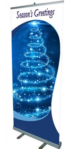 800mm x 2000mm Christmas Pull Up Banner