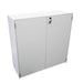 IllumiLOCK LED Lightbox Exhibition Counter rear view with storage doors closed