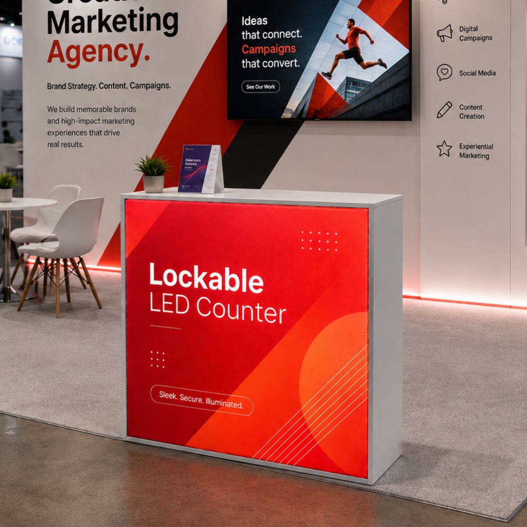 IllumiLOCK LED Lightbox Exhibition Counter 