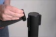 Retractable Black Pedestrian Barrier