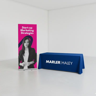 Branded 6ft Tablecloth and Roller Banner Exhibition Bundle