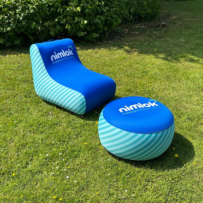 Branded Inflatable Seat and Ottoman - Marler Haley