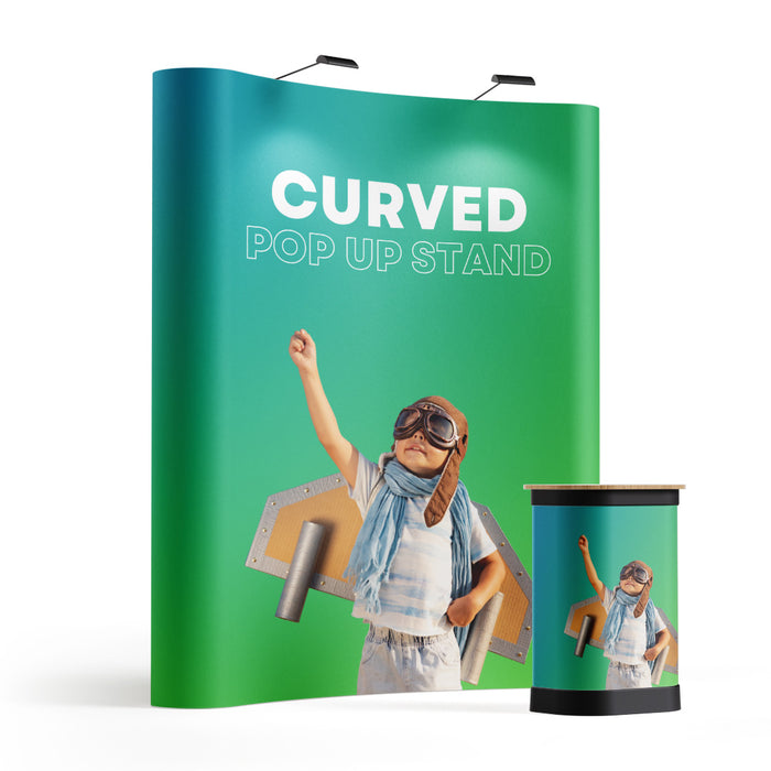 Curved Pop Up Display Stand