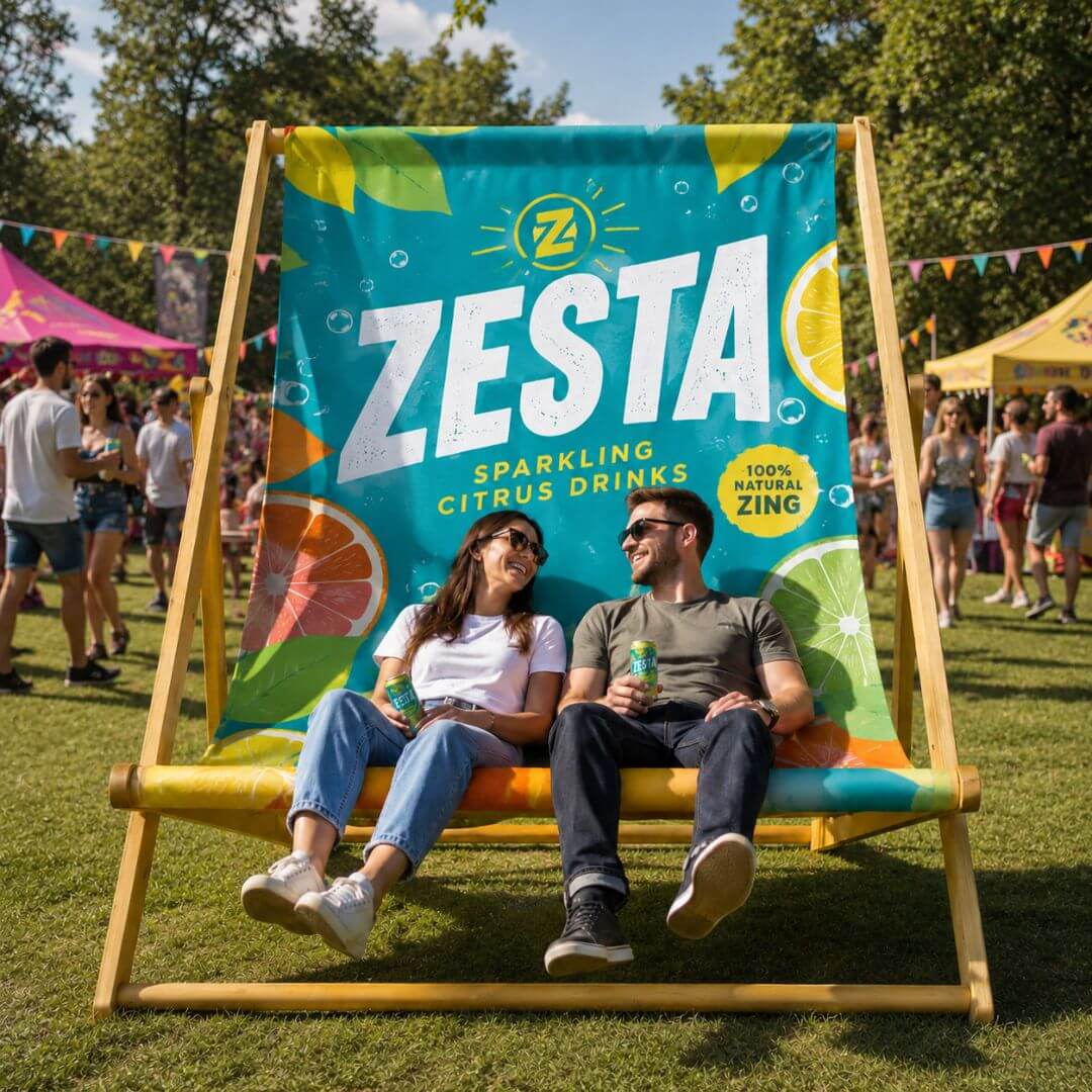 Custom Branded Giant Deckchair - make your brand Instagramable! 