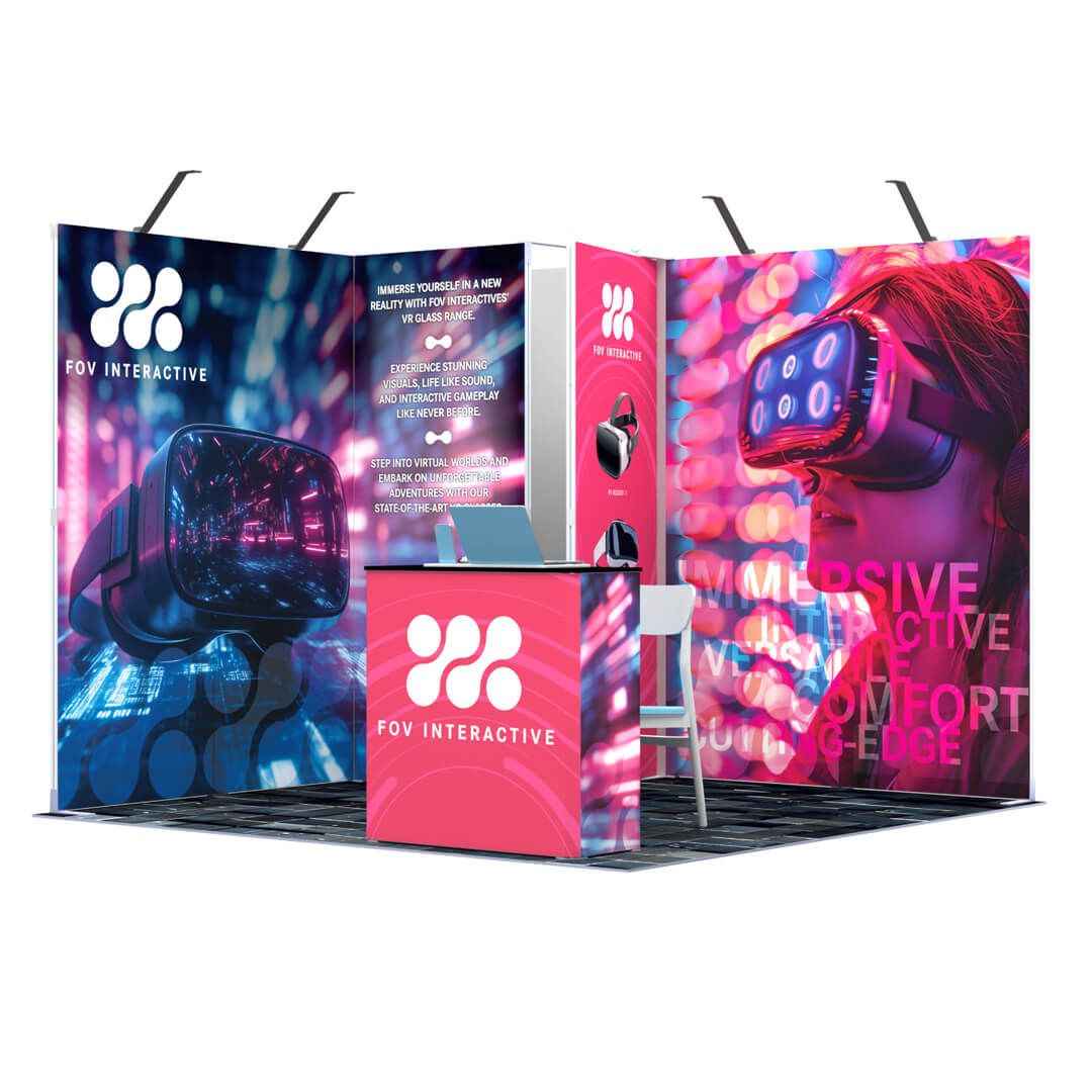 Stand Bundle FASTFRAME™ 9M² L Shaped Modular Exhibition Stand — Marler Haley