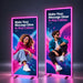illumiGLOW RGB Illuminated Frame Display Stand - 1m Wide - 2m & 2.4m Tall