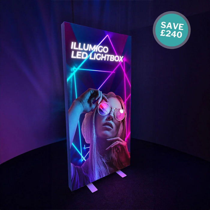 iLLUMiGO™ LED Fabric Lightbox Display Stand