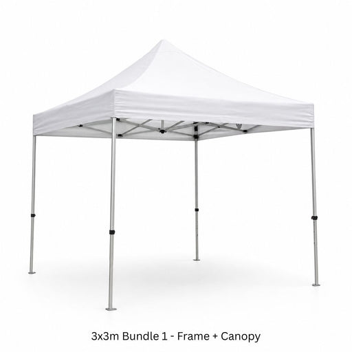 3x3m Plain White Gazebo