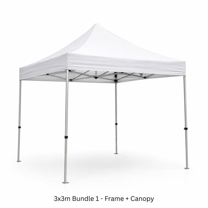 3x3m Plain White Gazebo