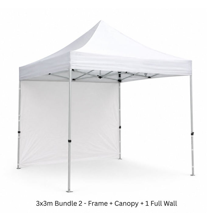 3x3m Plain Pop-Up Gazebo  – Black or White
