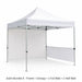 3x3m Plain White Gazebo + 1 Full Wall + 1 Half Wall