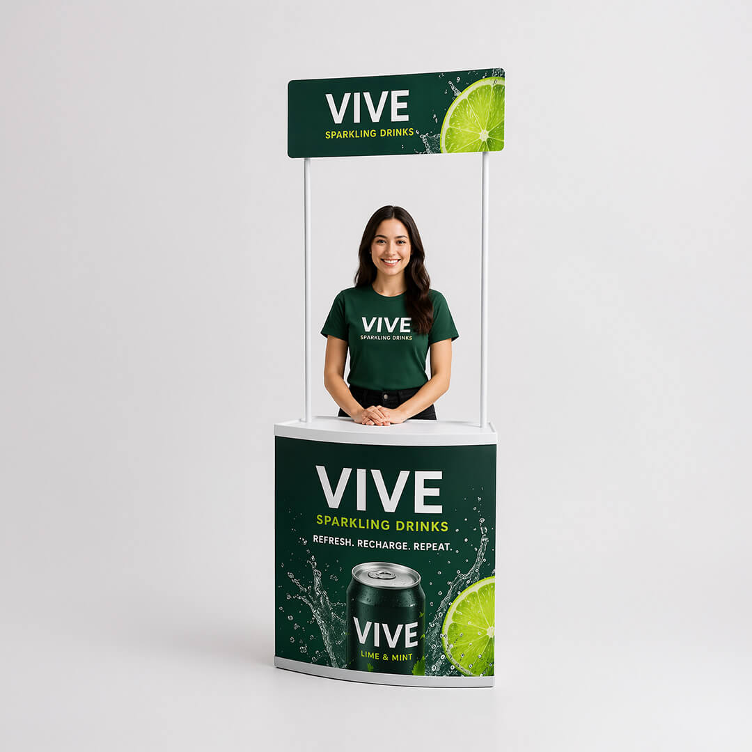 Promotional Counter Stand with Header | Lightweight & Portable | Marler ...