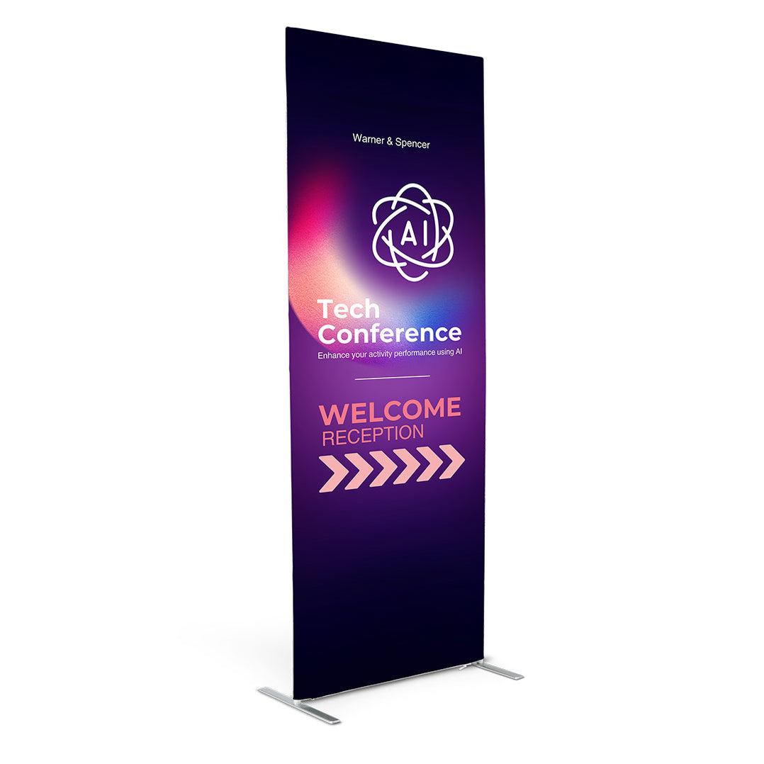 Stretch Banner Shape Stretch Tension Fabric Economy Banner — Marler Haley