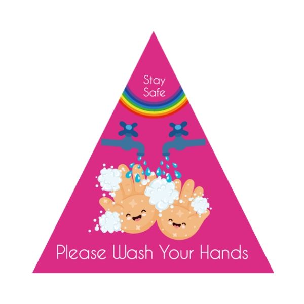 Children's Themed Hand Hygiene Floor Stickers