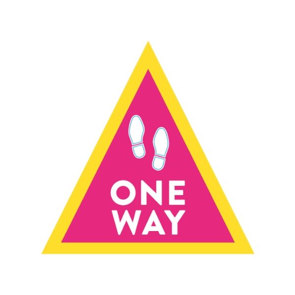 One Way Children's Themed Floor Stickers