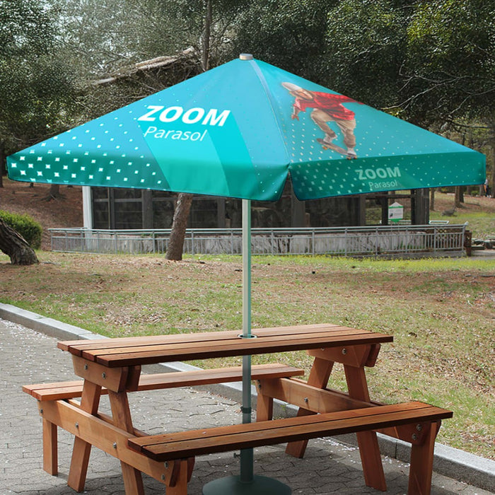 Printed 2m Square Parasol